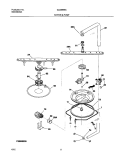 MOTOR & PUMP Diagram and Parts List for GLDB958AB2  Frigidaire Dishwasher