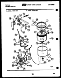 TUBS, WATER VALVE AND LID SWITCH Diagram and Parts List for 44-2408-00-01  Tappan Washer