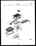 SHELVES AND SUPPORTS Diagram and Parts List for TPK160JN3W  Kelvinator Refrigerator