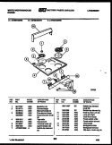 BACKGUARD AND COOKTOP PARTS Diagram and Parts List for KF201KDW0  Frigidaire Range