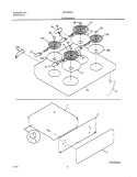 TOP / DRAWER Diagram and Parts List for FEF356CHTD  Frigidaire Range