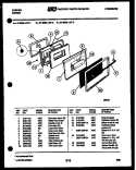 DOOR PARTS Diagram and Parts List for 37-2538-23-01  Tappan Range