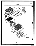 SHELVES AND SUPPORT Diagram and Parts List for TSI206EN4D  Kelvinator Refrigerator