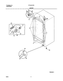 CABINET Diagram and Parts List for FFU14K1CW1  Frigidaire Freezer