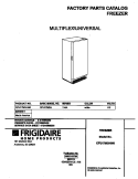 COVER Diagram and Parts List for CFU17M3HW0  Frigidaire Freezer