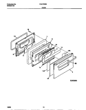 DOOR Diagram and Parts List for FGF378WCCD  Frigidaire Range