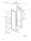 REFRIGERATOR DOOR Diagram and Parts List for FRS6LE5HSB1  Frigidaire Refrigerator