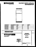 COVER Diagram and Parts List for MRT24JRAYO  Frigidaire Refrigerator
