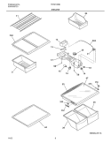 SHELVES Diagram and Parts List for FRT21IS6BB4  Frigidaire Refrigerator