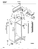 CABINET Diagram and Parts List for TRT18GRCW0  Tappan Refrigerator