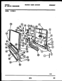 DOOR PARTS Diagram and Parts List for 61-1092-10-00  Tappan Dishwasher