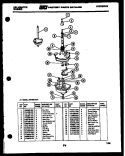 TRANSMISSION PARTS Diagram and Parts List for AW700C1D  Kelvinator Washer