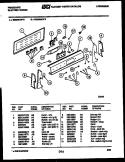 CONTROL PANEL Diagram and Parts List for REG36AL5  Frigidaire Range