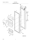 REFRIGERATOR DOOR Diagram and Parts List for FSC23F7DSBN  Frigidaire Refrigerator