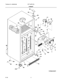 CABINET Diagram and Parts List for WRT18MP6CS2  Westinghouse Refrigerator