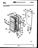 DOOR PARTS Diagram and Parts List for UL2164ECW1  Frigidaire Freezer