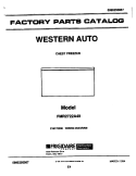 COVER Diagram and Parts List for FMR2722A49  Frigidaire Freezer