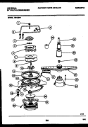 MOTOR PUMP PARTS Diagram and Parts List for DB120P1  Frigidaire Dishwasher
