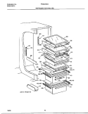REFRIGERATOR SHELVES Diagram and Parts List for FRS24BGGW9  Frigidaire Refrigerator