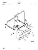 FRAME Diagram and Parts List for GLDB656JB0  Frigidaire Dishwasher