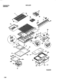 SHELVES, CONTROLS, DIVIDER, MULLION Diagram and Parts List for WRT21QRBD1  Frigidaire Refrigerator