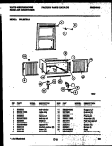 CABINET AND INSTALLATION PARTS Diagram and Parts List for WAL087S1A1  Frigidaire Air Conditioner