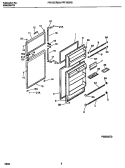 DOOR SECTION Diagram and Parts List for FRT13CRBD1  Frigidaire Refrigerator
