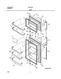 DOOR Diagram and Parts List for GRT21N6AW0  Gibson Refrigerator