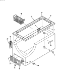 CABINET / CONTROL / SHELVES Diagram and Parts List for MFC09M2BW2  Frigidaire Freezer