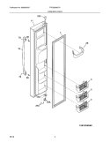 FREEZER DOOR Diagram and Parts List for FPUS2698LF0  Frigidaire Refrigerator