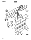 BACKGUARD Diagram and Parts List for WGF353CASC  Frigidaire Range