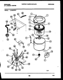 TUBS, WATER VALVE AND LID SWITCH Diagram and Parts List for LCE462PL0  Frigidaire Washer