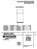 COVER Diagram and Parts List for MRT18DNED5  Frigidaire Refrigerator