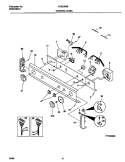 CONTROL PANEL Diagram and Parts List for FLXE52RBS7  Frigidaire Washer Dryer Combo
