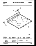 COOKTOP PARTS Diagram and Parts List for RS33BNL1  Frigidaire Range
