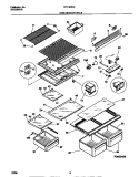 SHELVES / CONTROLS Diagram and Parts List for FRT18TRCW3  Frigidaire Refrigerator