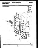 CABINET PARTS Diagram and Parts List for WFU21M4AW1  Frigidaire Freezer