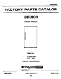 COVER Diagram and Parts List for UL2030ECW4  Electrolux Freezer