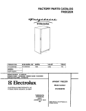 COVER Diagram and Parts List for FFU12K0CW0  Frigidaire Freezer