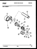 BLOWER AND DRIVE PARTS Diagram and Parts List for DE5520RW1  Frigidaire Dryer