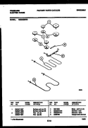 BROILER PARTS Diagram and Parts List for RES34BNW3  Frigidaire Range