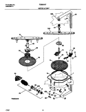 MOTOR & PUMP Diagram and Parts List for FDB636GFS3  Frigidaire Dishwasher