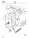 CABINET Diagram and Parts List for TRT22MRHW0  Tappan Refrigerator