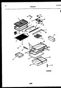 SHELVES AND SUPPORTS Diagram and Parts List for TGK210JN0D  Kelvinator Refrigerator