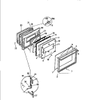 DOOR Diagram and Parts List for KF650GDD2  Frigidaire Range