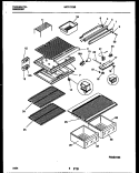 SHELVES AND SUPPORTS Diagram and Parts List for WRT18FGBW0  Frigidaire Refrigerator