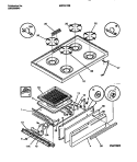 TOP / DRAWER Diagram and Parts List for MGF301SBWA  Frigidaire Range