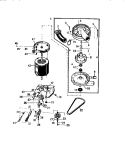 MOTOR, PUMP ASSEMBLY Diagram and Parts List for LA550EXD2  Frigidaire Washer