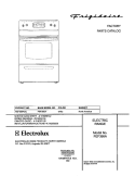 COVER Diagram and Parts List for FEF366ASC  Frigidaire Range
