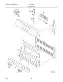 BACKGUARD Diagram and Parts List for FGF366DCB  Frigidaire Range